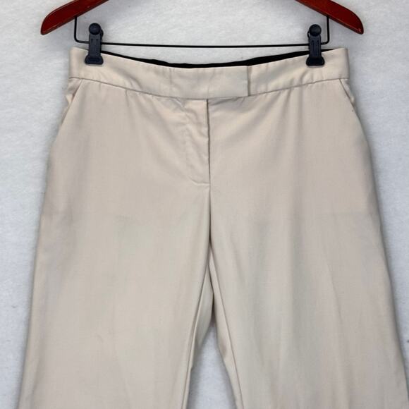 Stella McCartney Minimalist Wide Leg Ivory Wool Trousers Size 8 Quiet Luxury - Picture 3 of 10